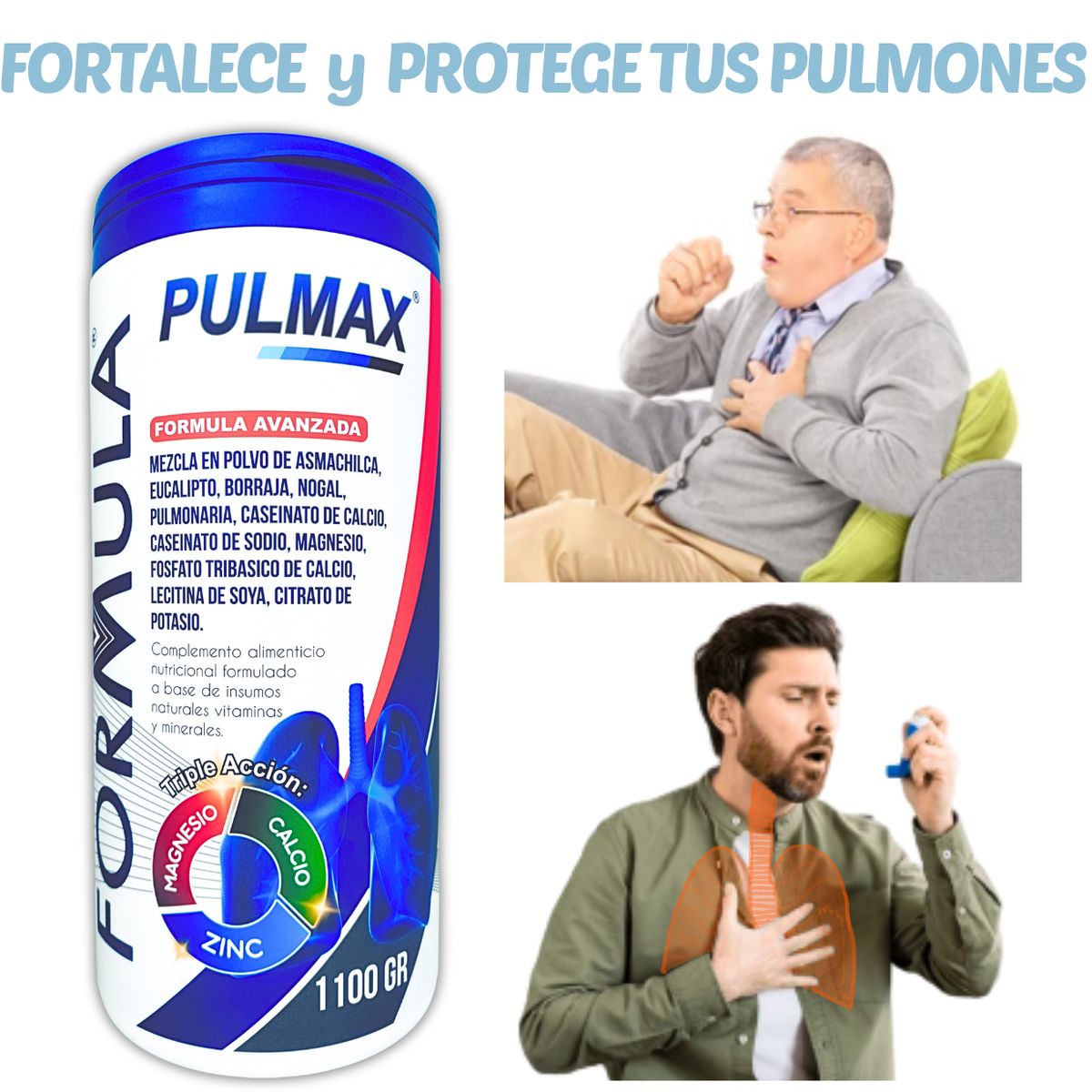 GENERICO - SUPLEMENTO PARA PROTEGER Y FORTALECER PULMONES 1.1 KILO FORMULA V
