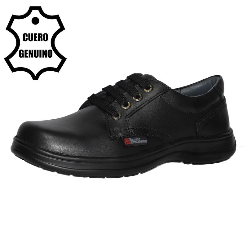 BRUNO SEBASTIAN - ZAPATO ESCOLAR PARA NIÑO BRUNO SEBASTIAN DE CUERO NEGRO CASUAL PASADOR