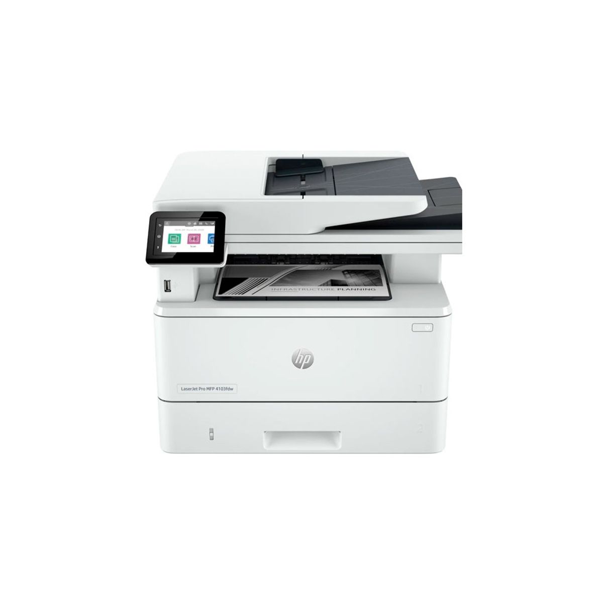 HP - Impresora Láser Hp Laserjet Pro 4103Fdw, Velocidad 42 Ppm, 100 Hojas, Tamaño A4, Ideal Par
