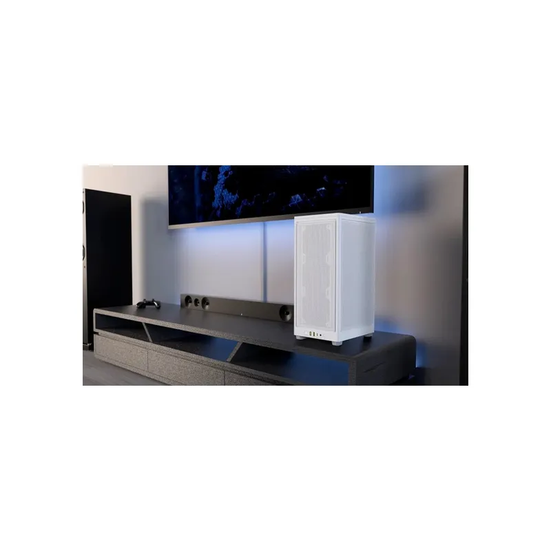 CORSAIR - Caja Mini Tower Corsair 2000D Airflo Mini Itx Blanca Con Diseño Optimizado Para Ventilació