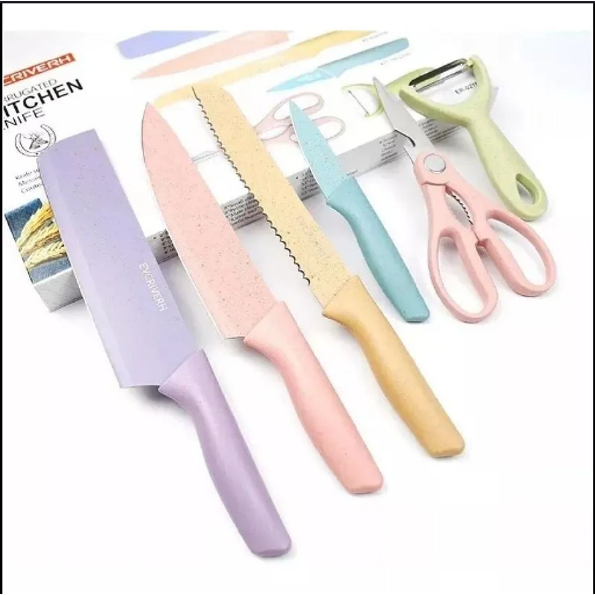 GENERICO - Set de cuchillos color pastel