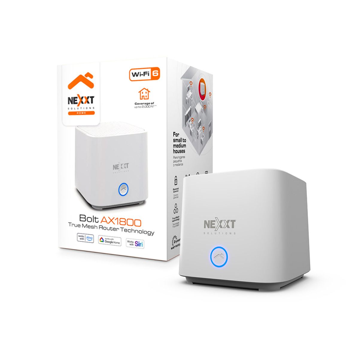 GENERICO - Router Mesh Nexxt Solutions Ax1800 Wifi 6 - Velocidad Ultrarrápida, Conexión Inalámbrica Y