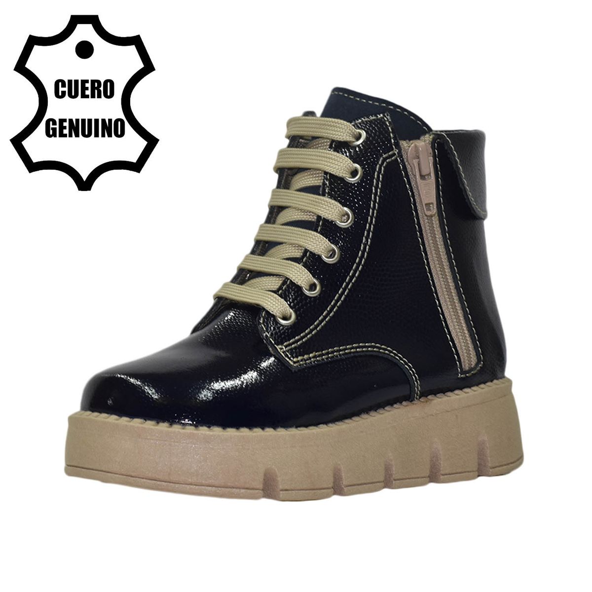 BRUNO KIDS - BOTÍN NIÑA BRUNO KIDS DE CUERO AZUL