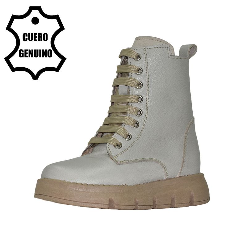 BRUNO KIDS - BOTÍN NIÑA BRUNO KIDS DE CUERO BLANCO HUMO