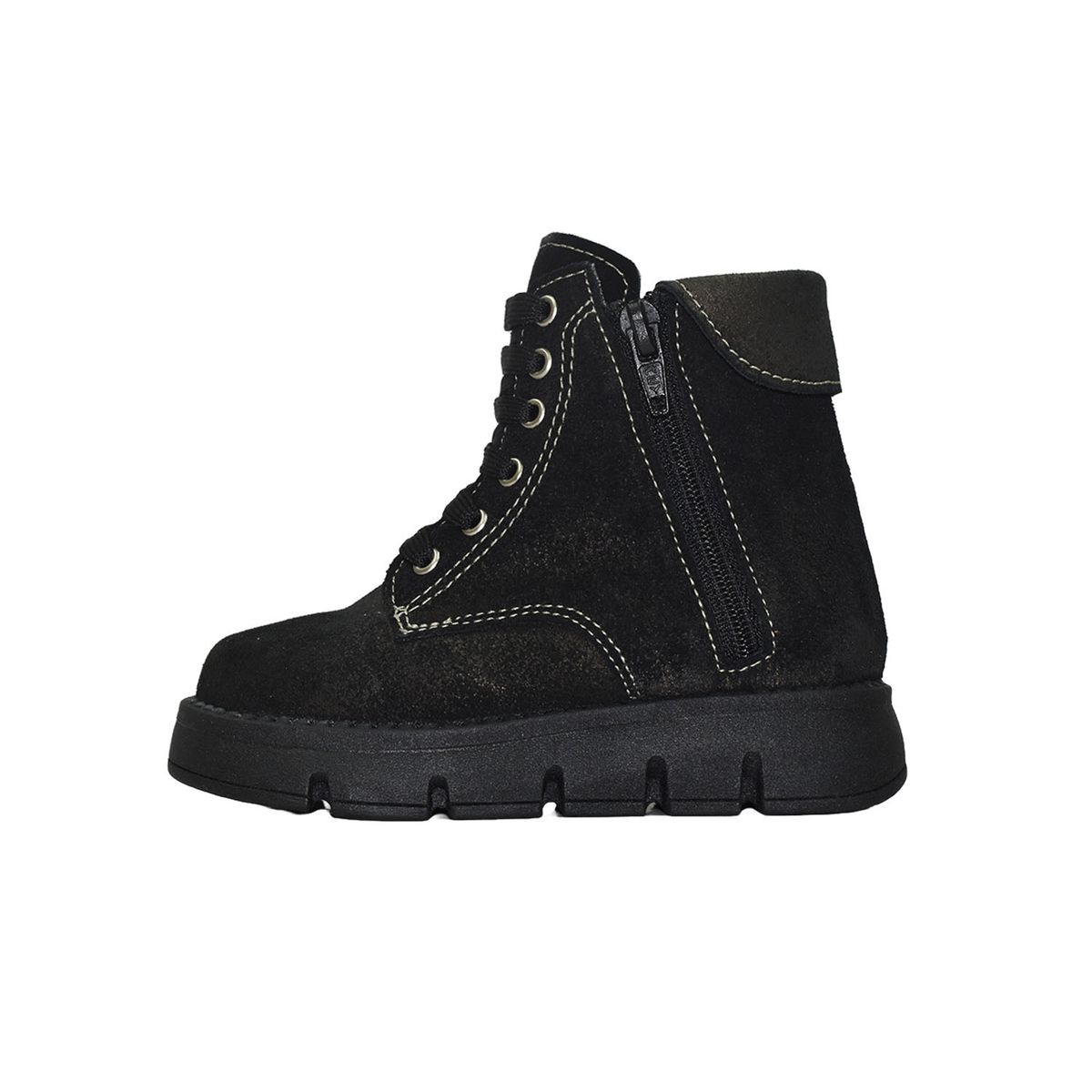 BRUNO KIDS - BOTÍN NIÑA BRUNO KIDS DE CUERO RENOBUCK NEGRO