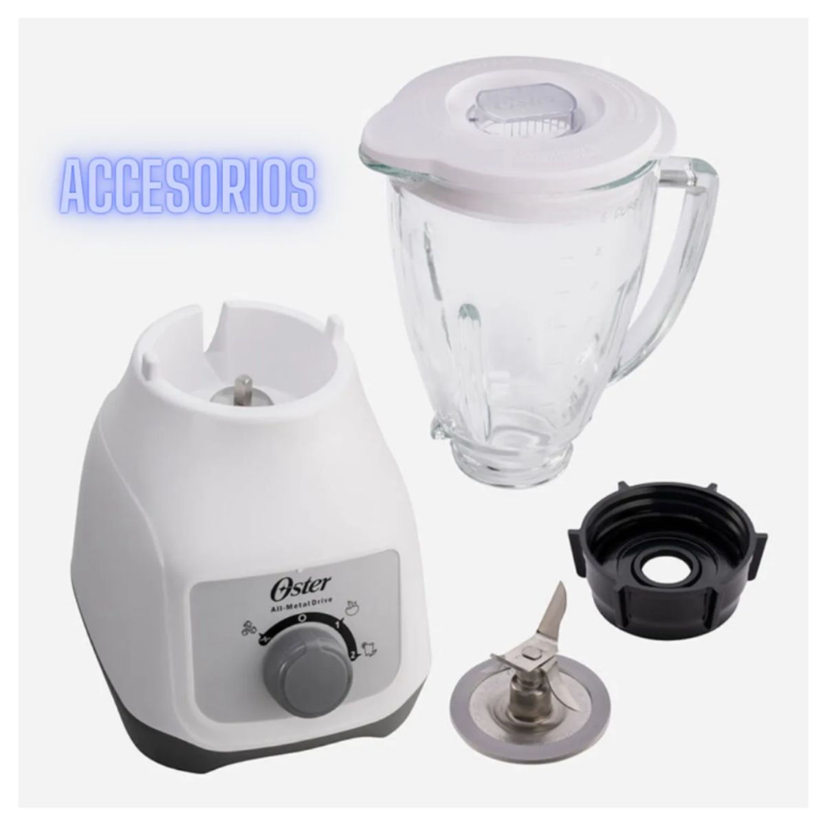 OSTER - Licuadora Oster 1.5L de 550W Blanco BLSTKAG WRD 053