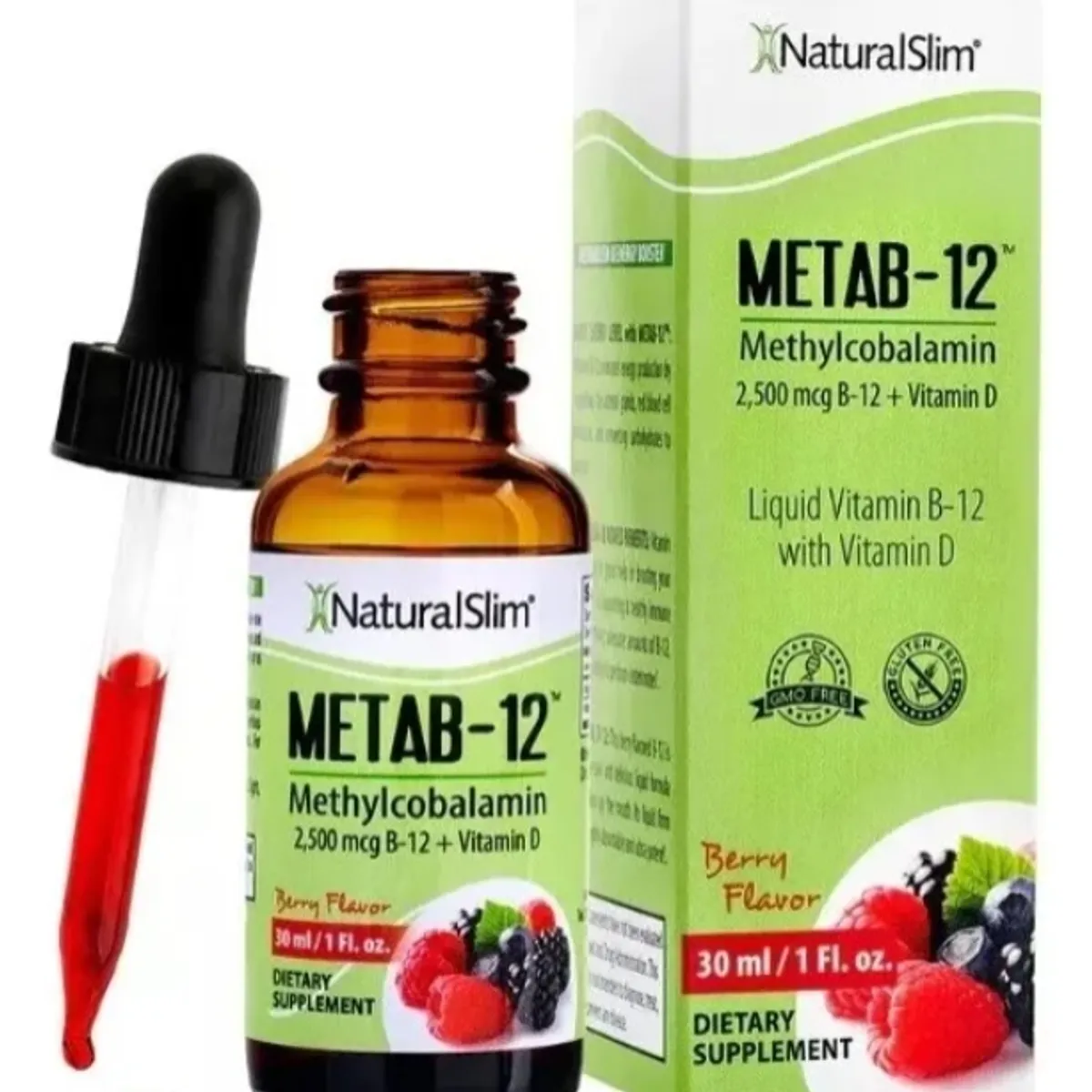 NATURALSLIM - Metab-12 30ml Sabor Berry Vitamin B-12 - Naturalslim
