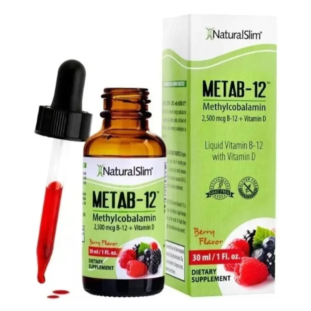 NATURALSLIM - Metab-12 30ml Sabor Berry Vitamin B-12 - Naturalslim