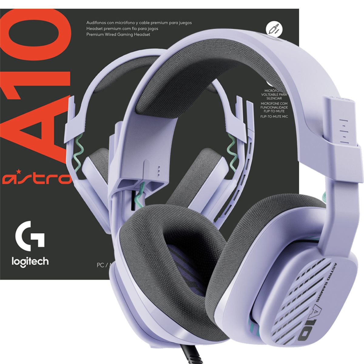 LOGITECH - Audifono Gaming Astro A10 Gen2 Lila