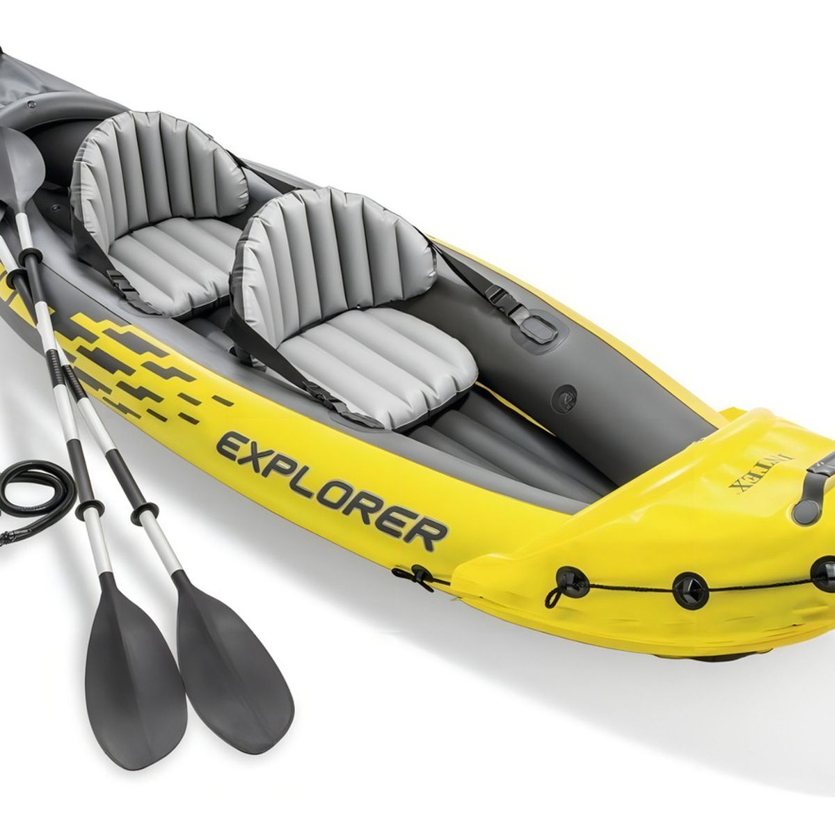 AFVENTURA - Kayak Inflable Intex Explorer K2 312x91x51cm Color Amarillo