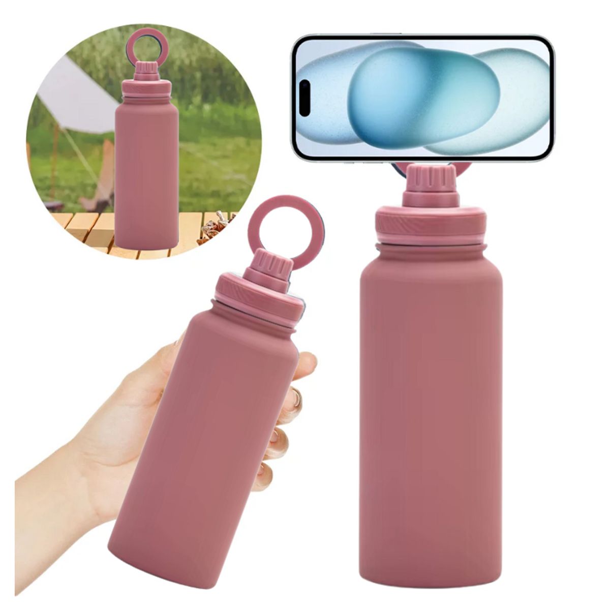 PRO ATHLETIC - TOMA TODO CON MAGSAFE - 1L PALO ROSA