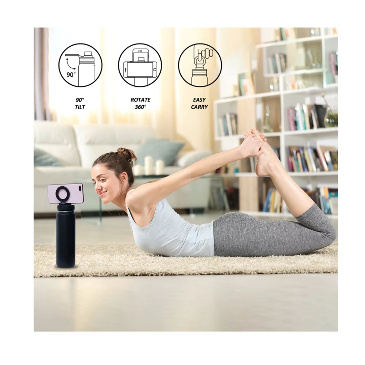 PRO ATHLETIC - TOMA TODO CON MAGSAFE - 750 ML NEGRO