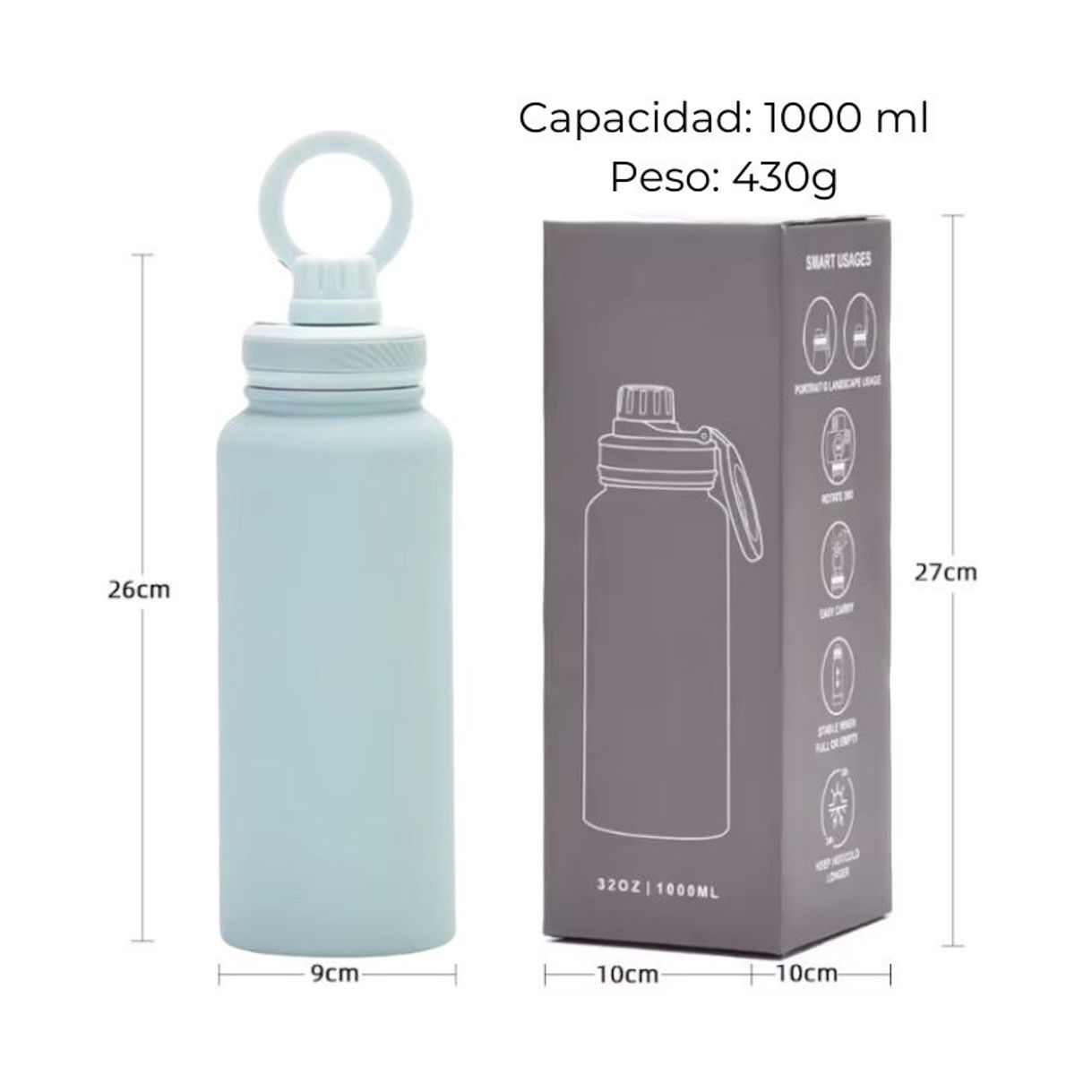 PRO ATHLETIC - TOMA TODO CON MAGSAFE - 1L CELESTE