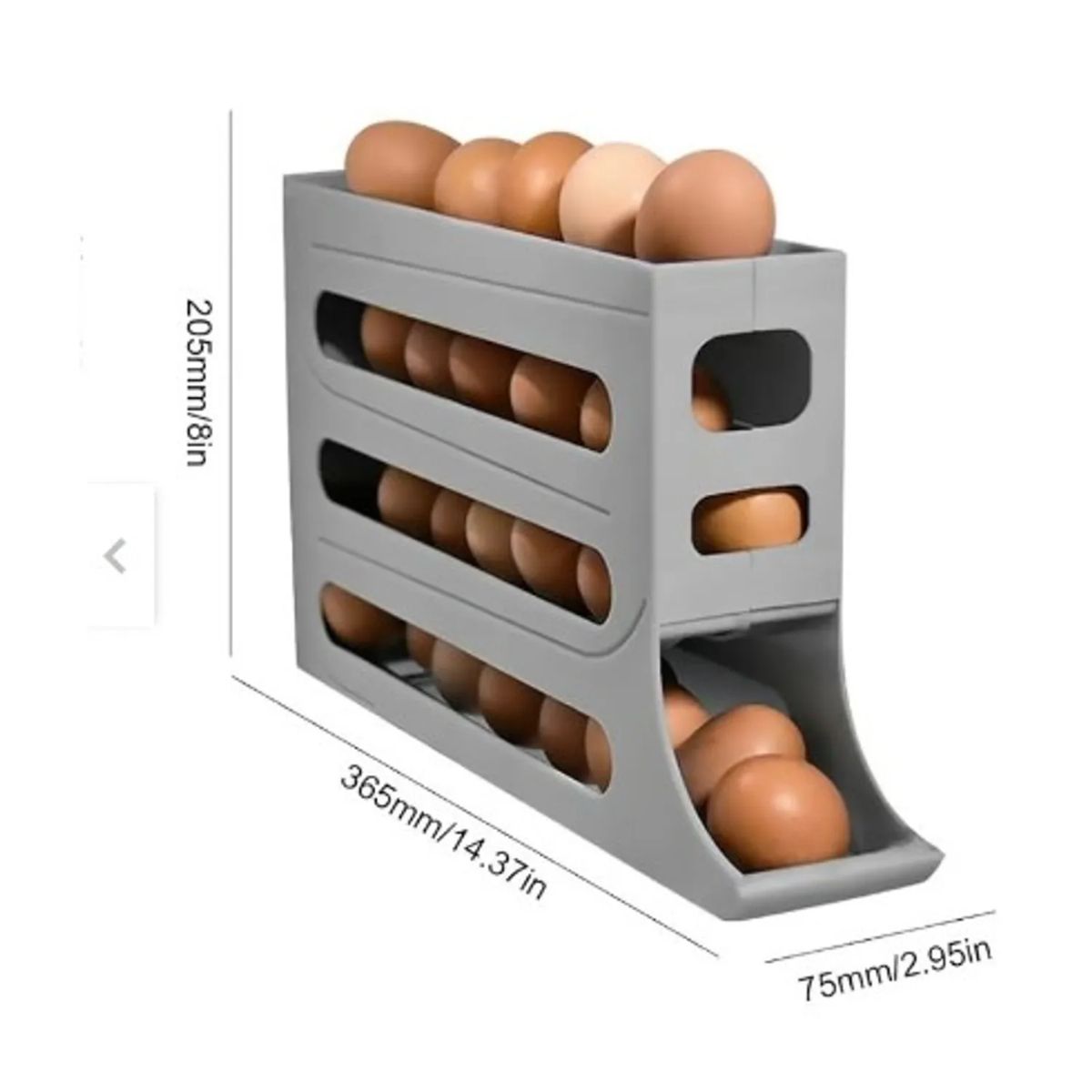 GENERICO - Organizador Huevos Vertical Contenedor Stand 4niv Cocina Refrigeradora