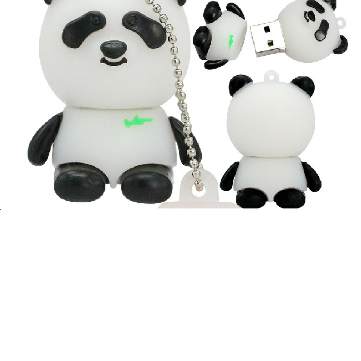 GENERICO - Memoria Drive Usb O Panda - Blanco y Negro