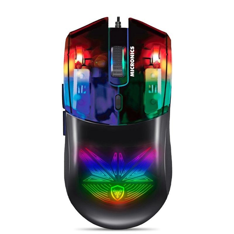 MICRONICS - Mouse Gamer SPECTRE MIC GM812 USB RGB 7B 12800DPI MICRONICS