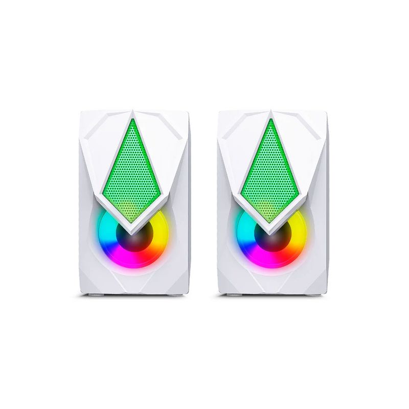 CORSAIR - Parlante CORSAIR WHITE MIC S309-9W 2. 0 RGB 2" MICRONICS