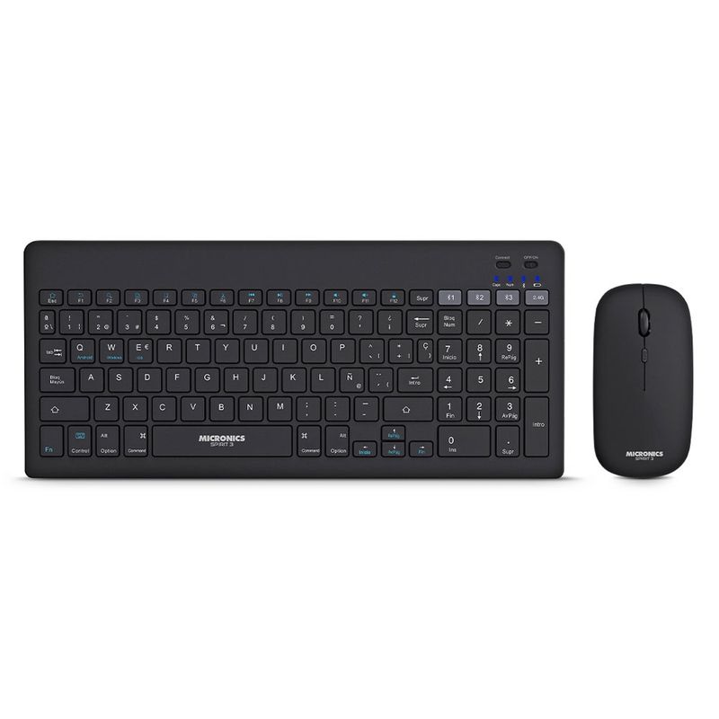 MICRONICS - KIT SPIRIT3 BLACK MIC WT800-3M TECLADO + MOUSE WIFI SMART TV MICRONICS