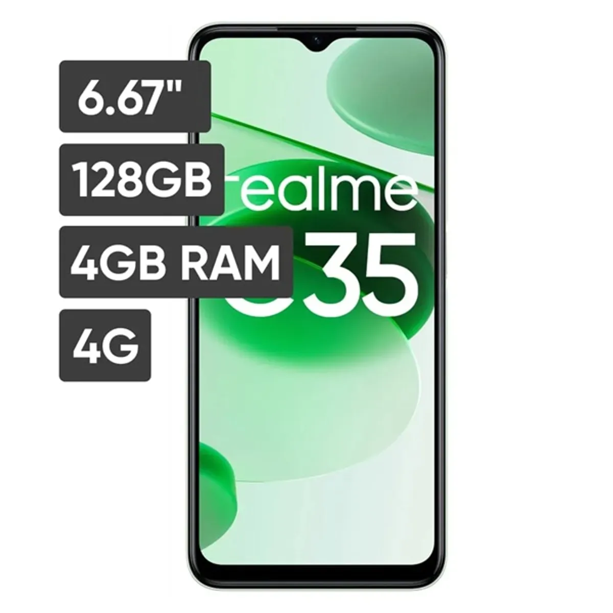 REALME - SMARTPHONE REALME C35 de 8GB RAM (4GB+ 4GB Extended) + 128GB / CAMARA  50MP/ 5000 mAh/ GLOWING GREEN