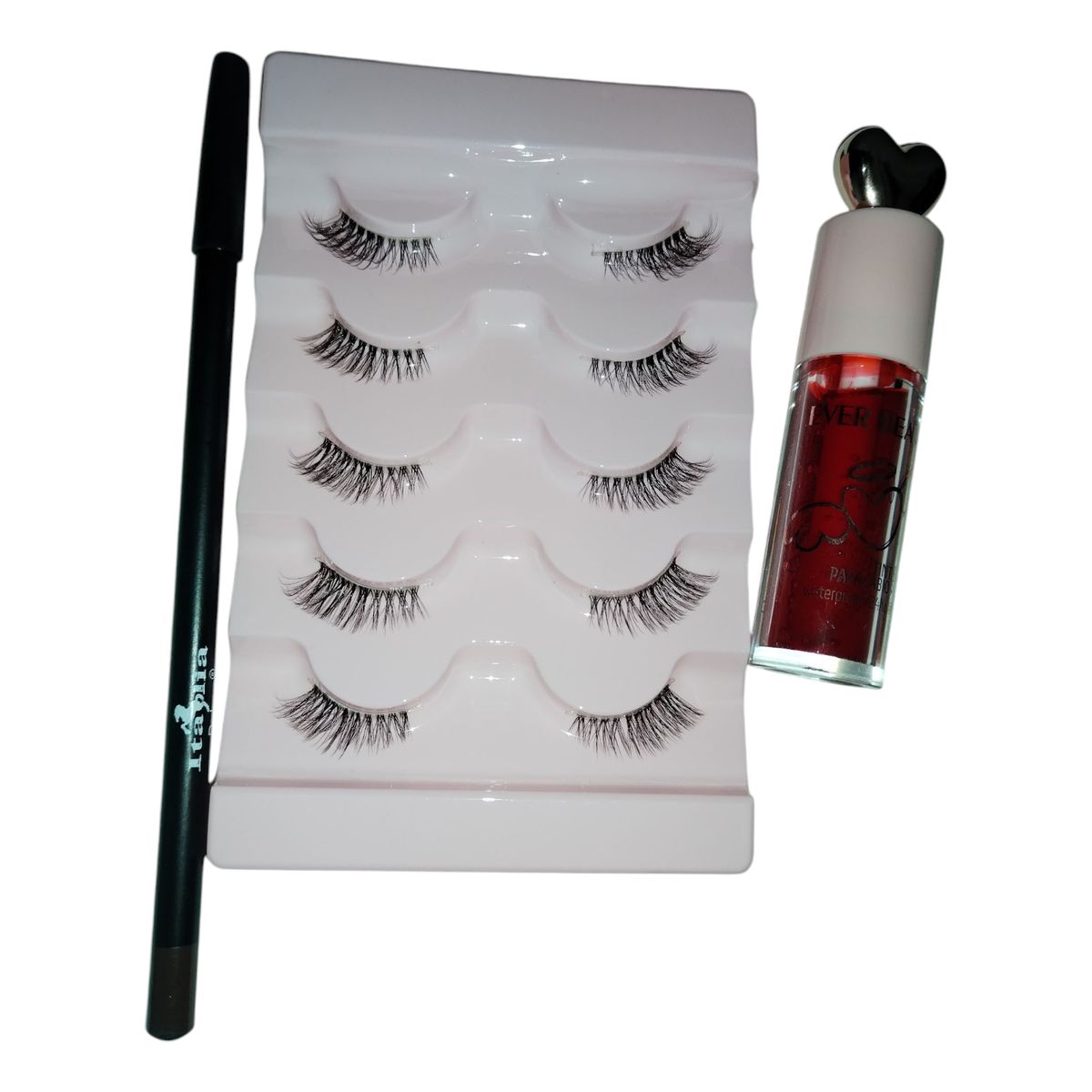 GENERICO - Pestañas foxy tinta de labios lapiz de ojos y regalos