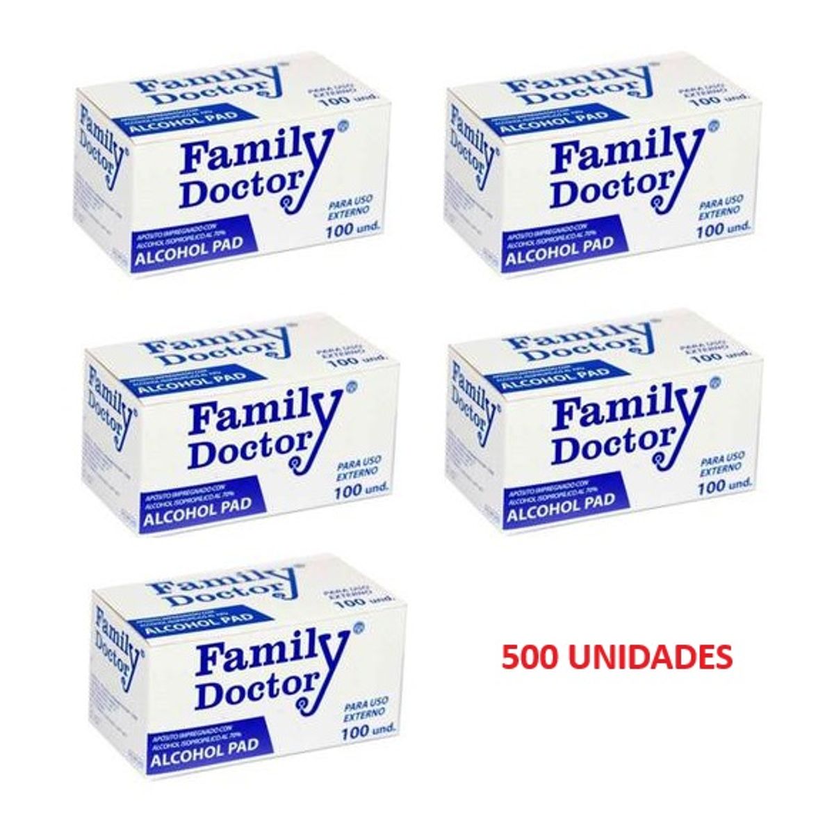 GENERICO - Alcohol Pad Family Doctor Panitos Desinfectante 500 UNID
