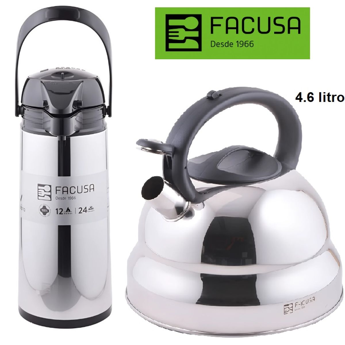 FACUSA - Combo Tetera 4.60 litros  + Termo sifon 1.8 litros  FACUSA  - GARANTIA !