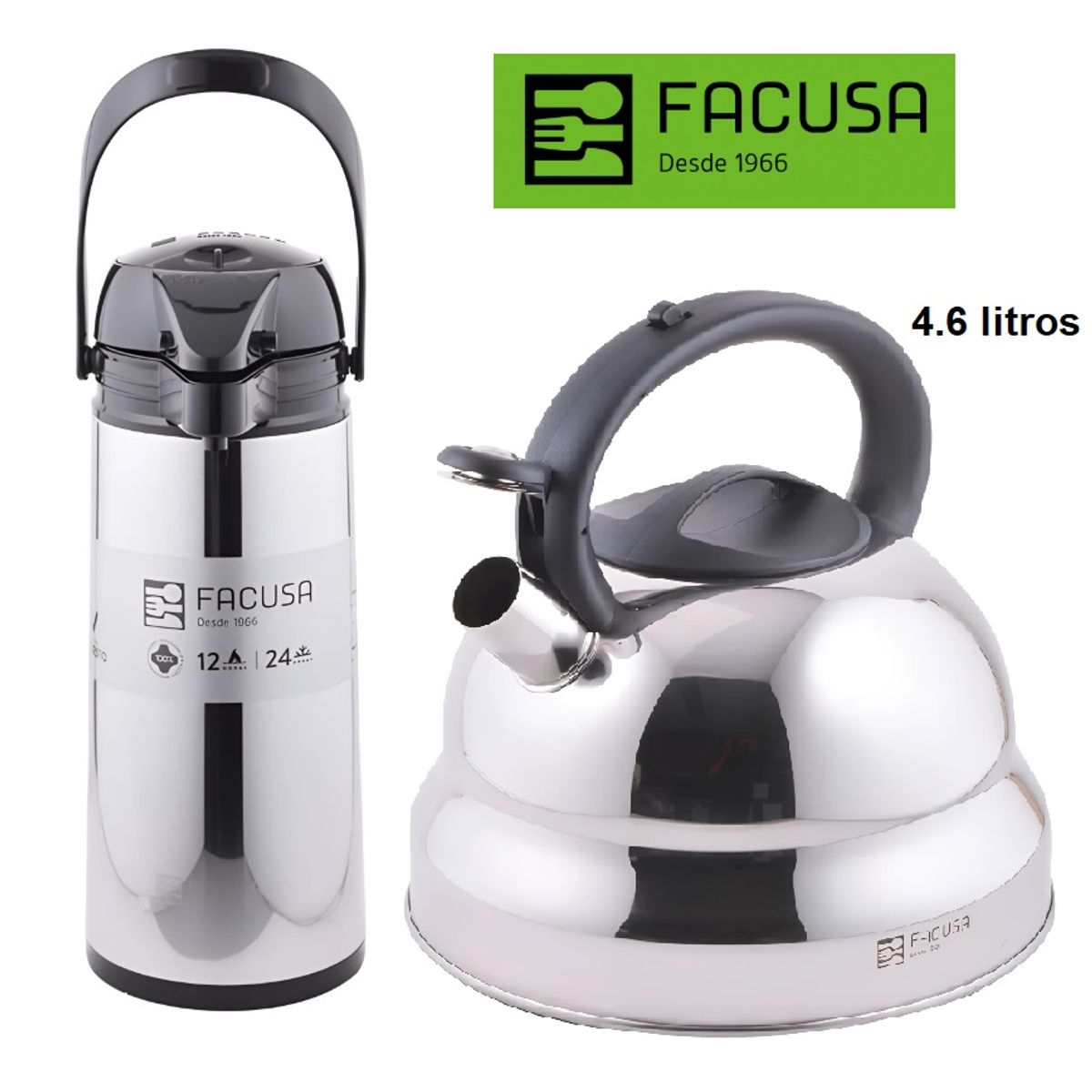 FACUSA - Combo Tetera 4.60 litros  + Termo sifon 1.8 litros  FACUSA  - GARANTIA !