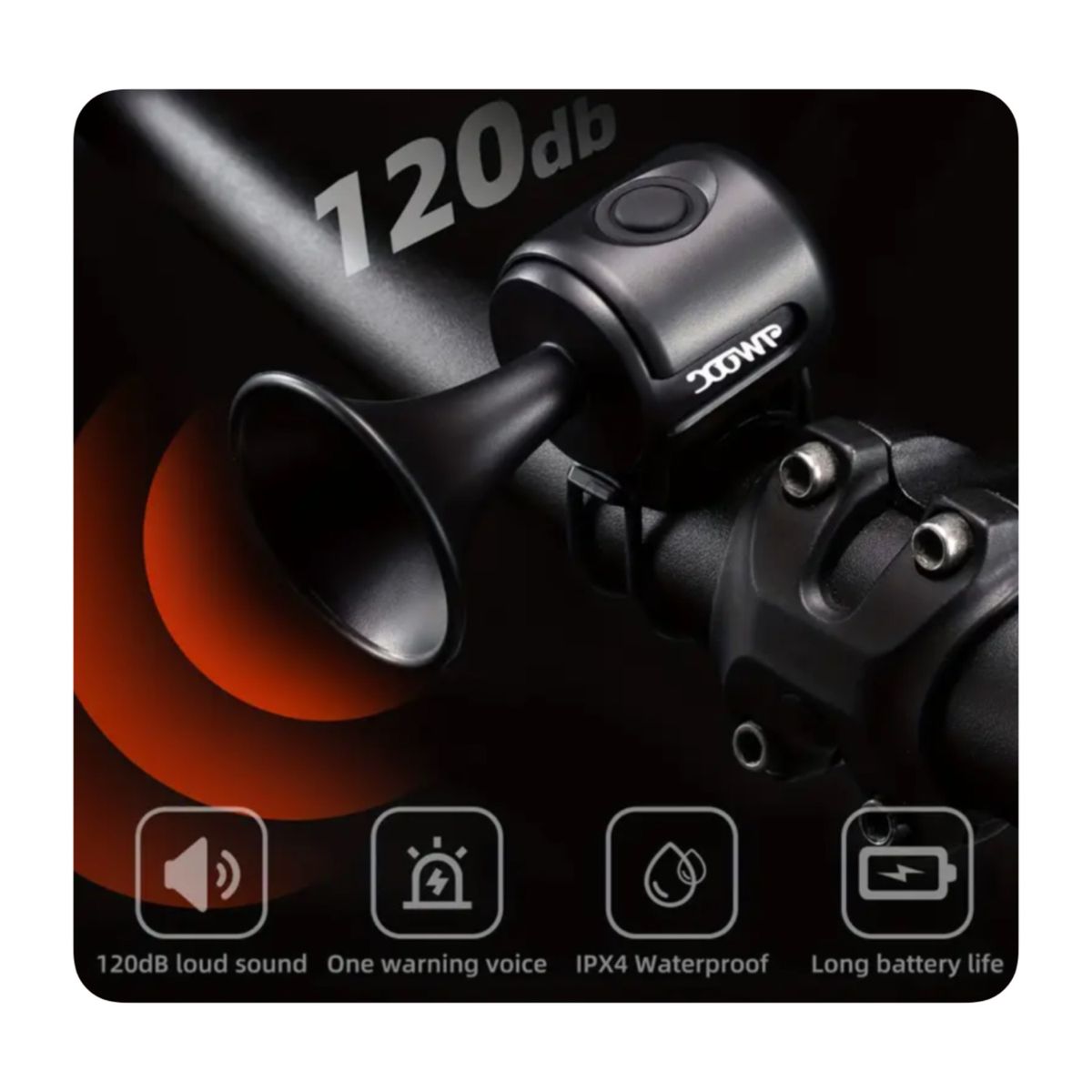 GENERICO - Timbre  Bocina Clásico para Bicicleta  Scooter - Negro