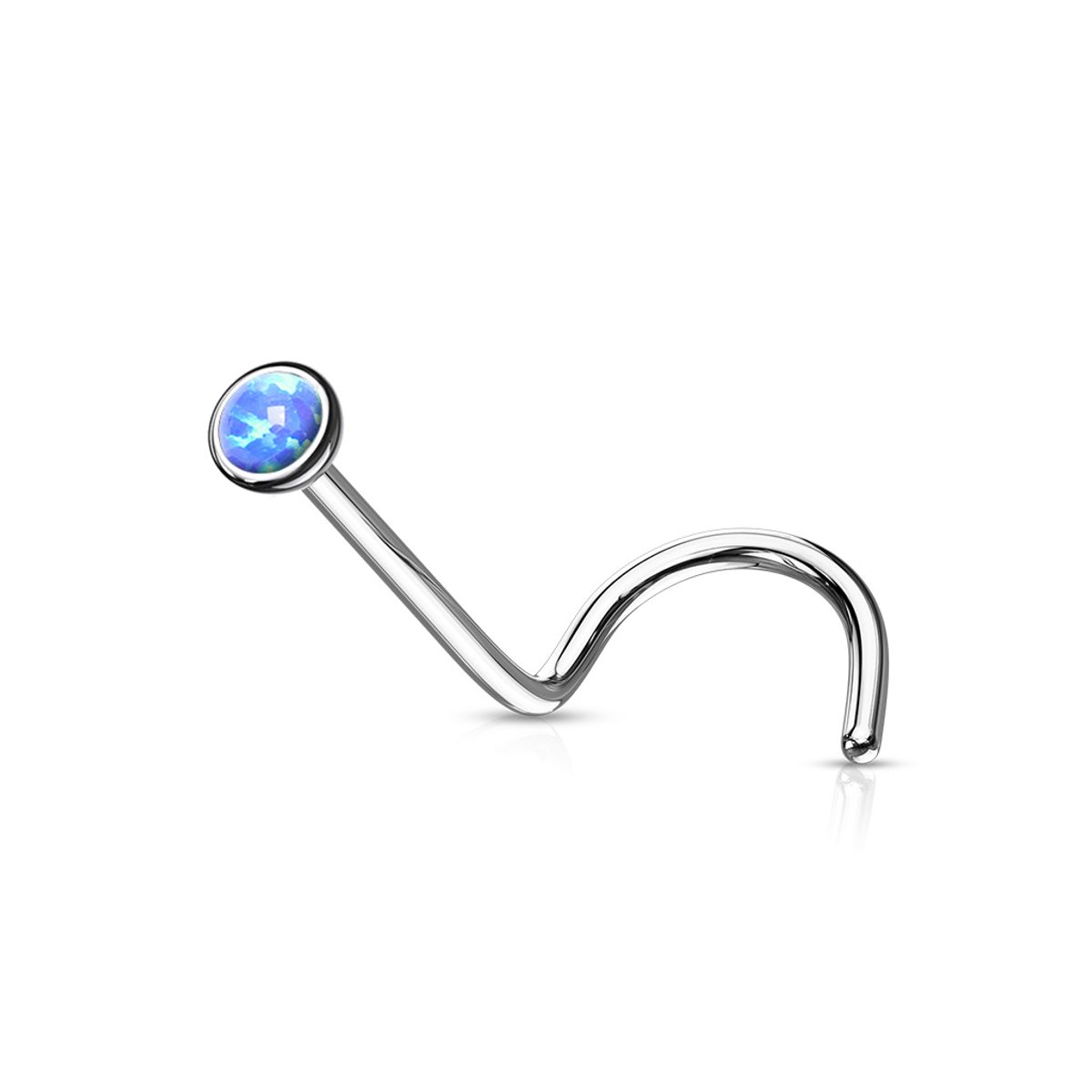 ADR JOYERIA CORPORAL - Piercing Nariz Opalo Bisel Nostril Titanio ADR Joyería Corporal