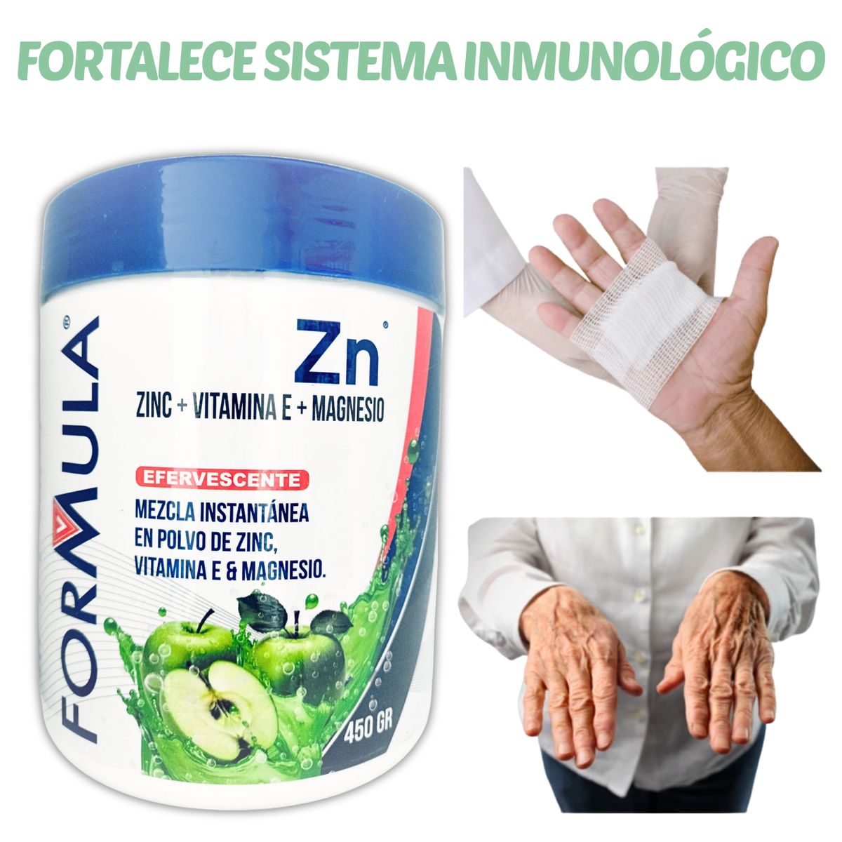 GENERICO - ZINC ADULTO + VITAMINA E + MAGNESIO 450 GRAMOS EN POLVO FORMULA V
