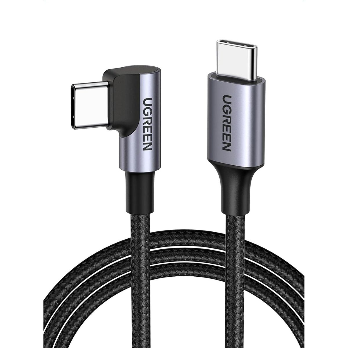 UGREEN - Ugreen Cable de Carga Rápida 1m 60W Ángulo Recto USB-A a USB-C US255 - 50123