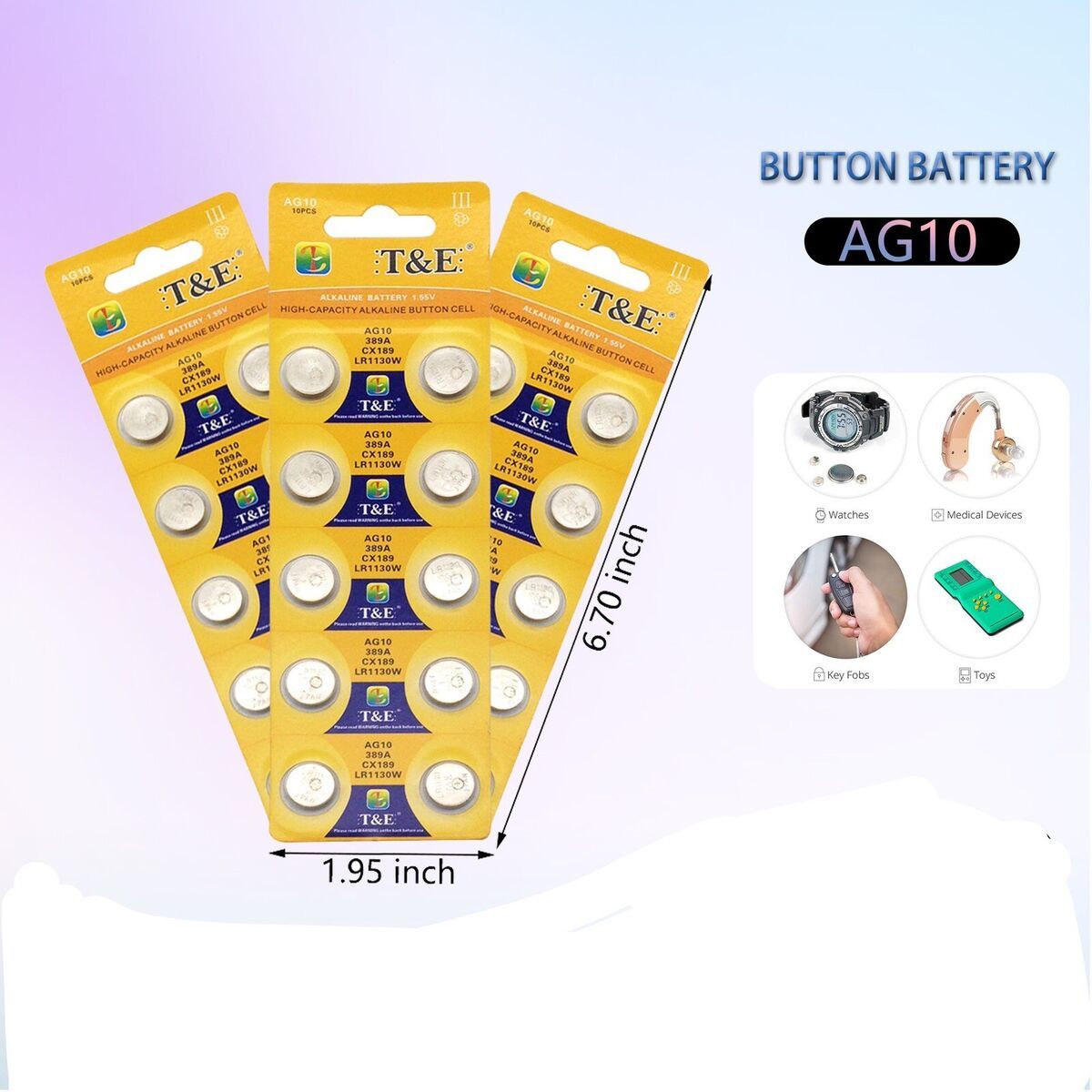 GENERICO - 200 Pilas Ag10 / Lr1130  (20 BLISTER X 10 UNID)