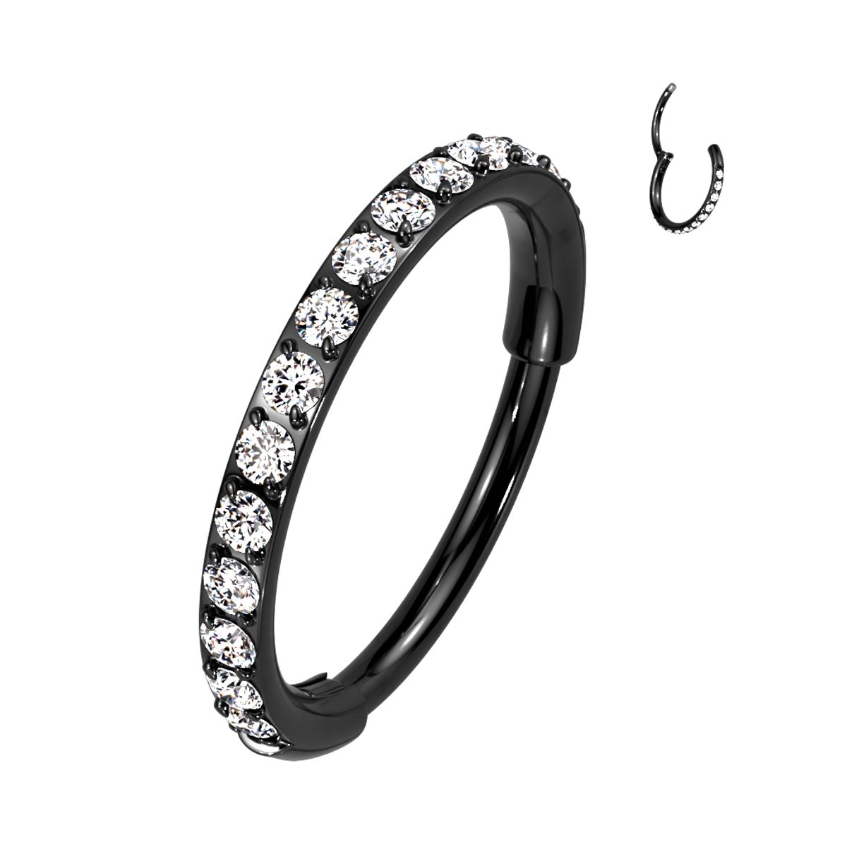 ADR JOYERIA CORPORAL - Piercing Nariz Argolla Zircones Nostril Titanio ADR Joyería Corporal