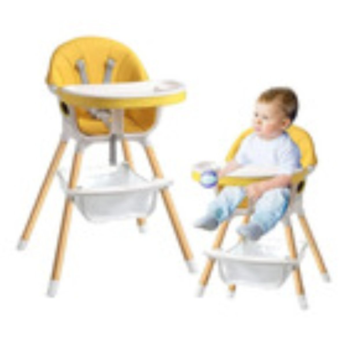 BLLOQ - Silla De Comer 2 Alturas Cubiertas Cambiables Y Cinturón