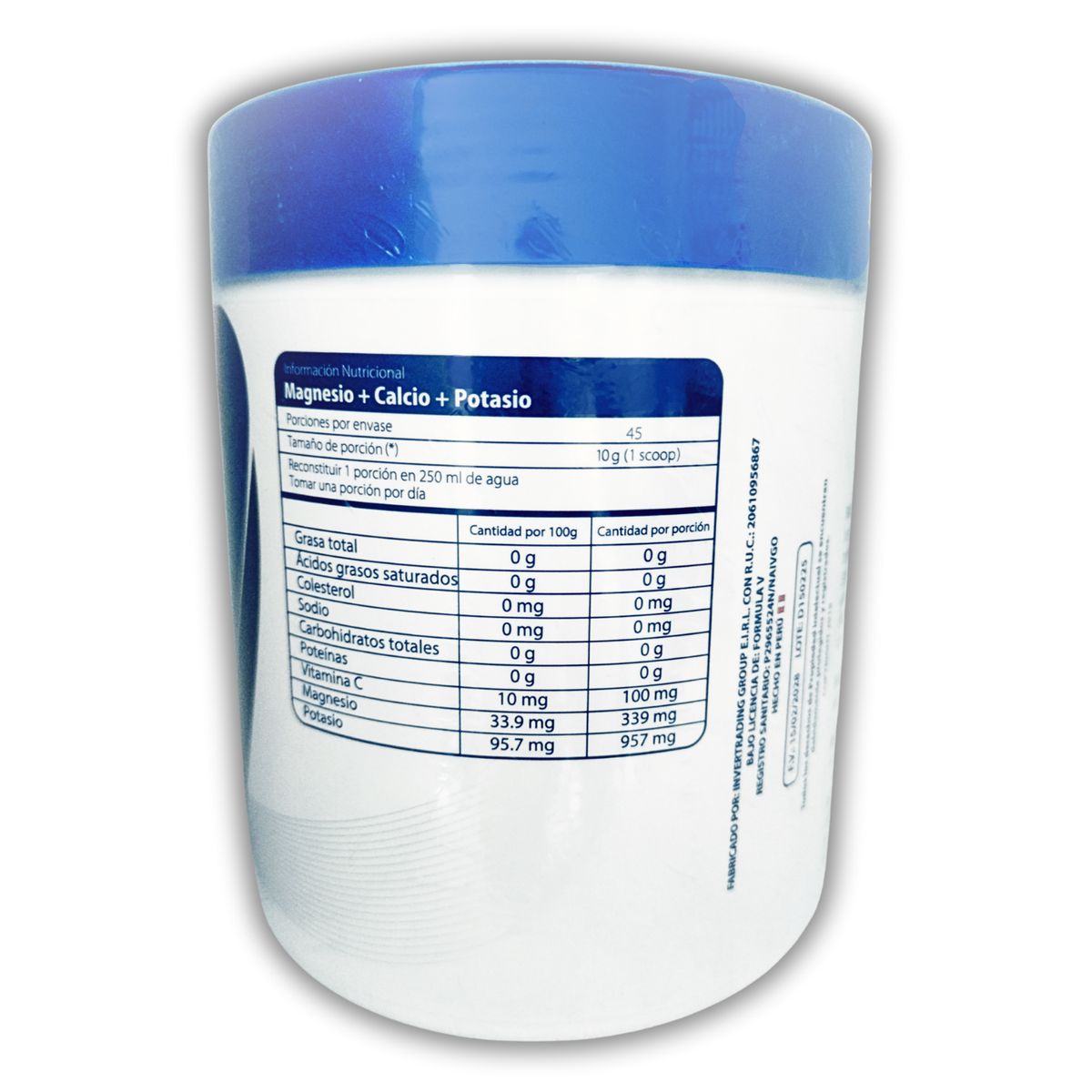 GENERICO - MAGNESIO 339 MG + CALCIO + POTASIO EN POLVO 450 GR FORMULA V