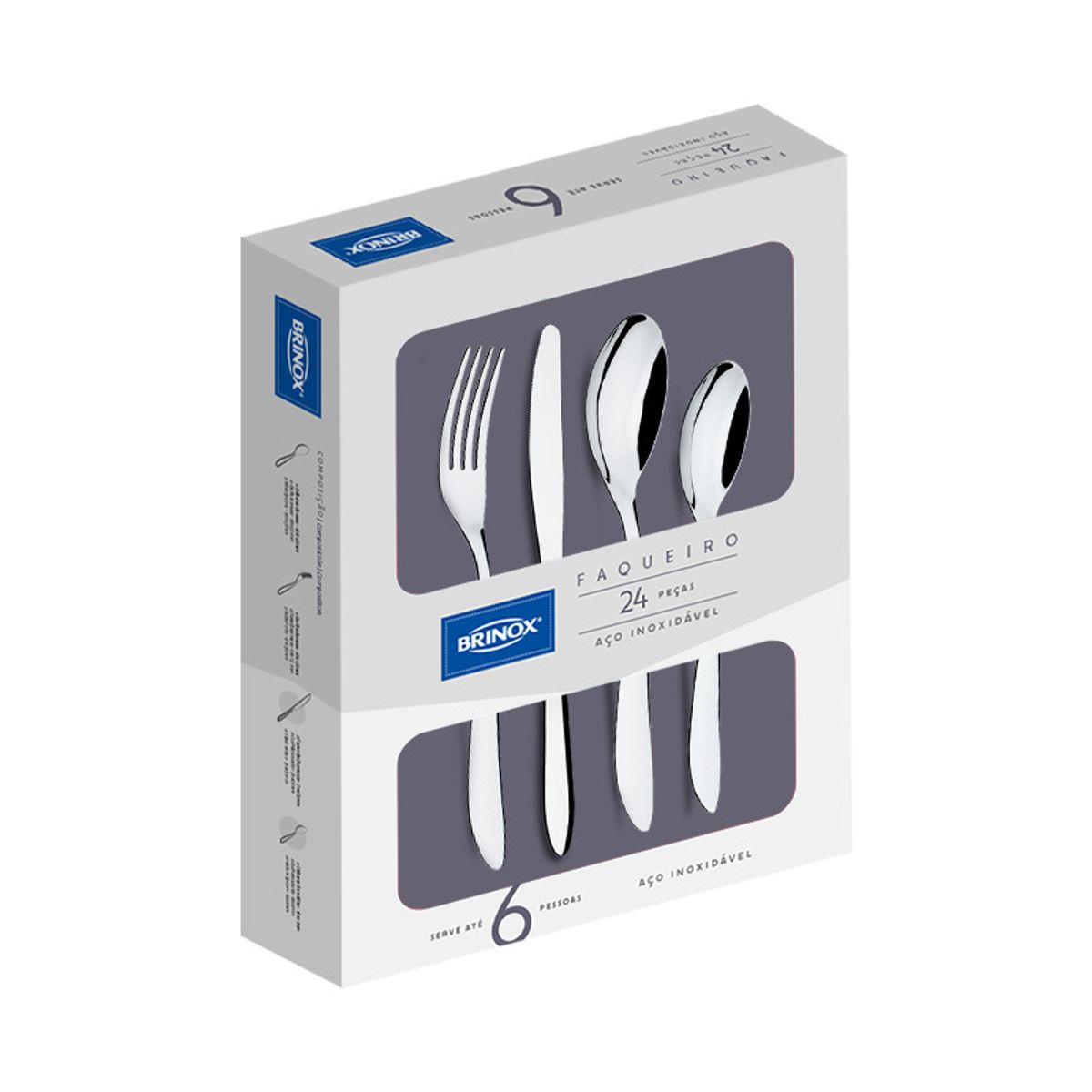 BRINOX - Juego de Ollas 32 Piezas Brinox Suprema Vainilla + Set de Cubiertos Bellagio