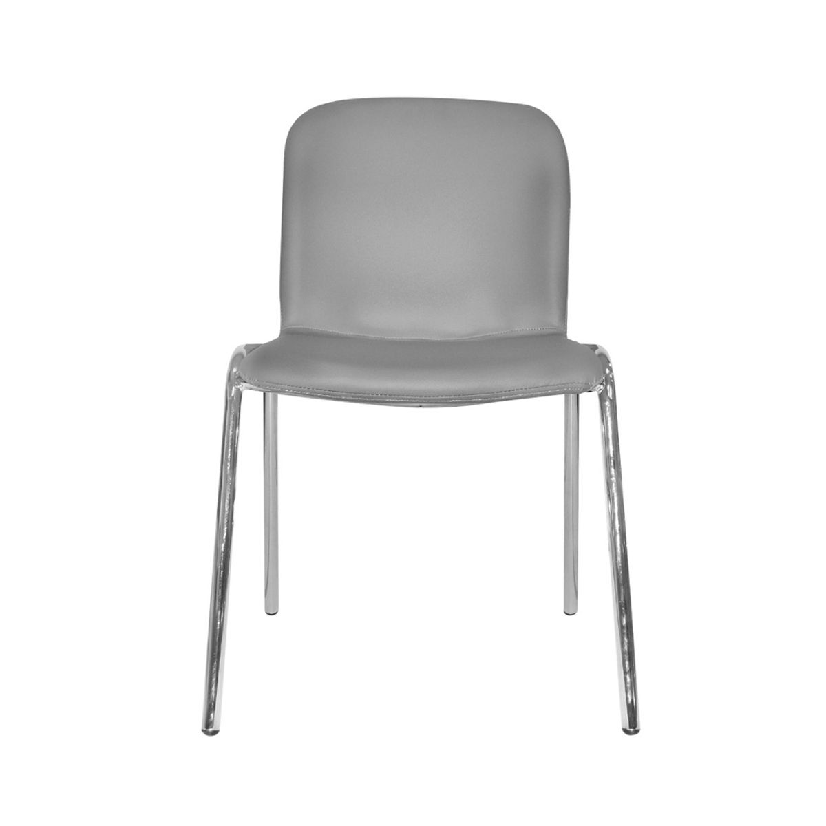 OFIDEAS - Silla Interlocutor Fija Baru Cuero Gris Ofideas