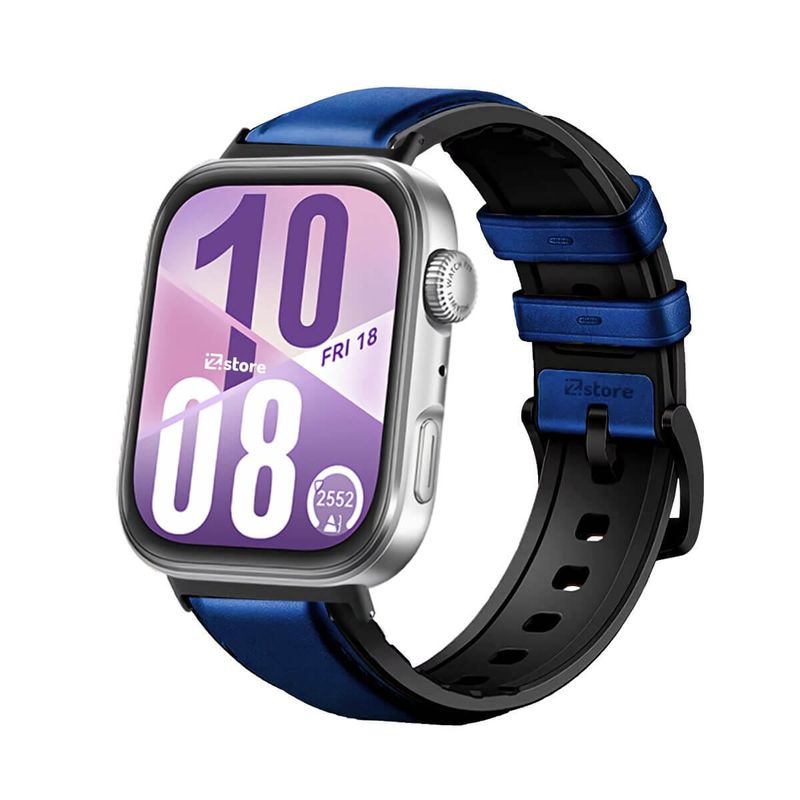 GENERICO - Correa de Cuero Para Huawei Watch Fit 4 Black Azul