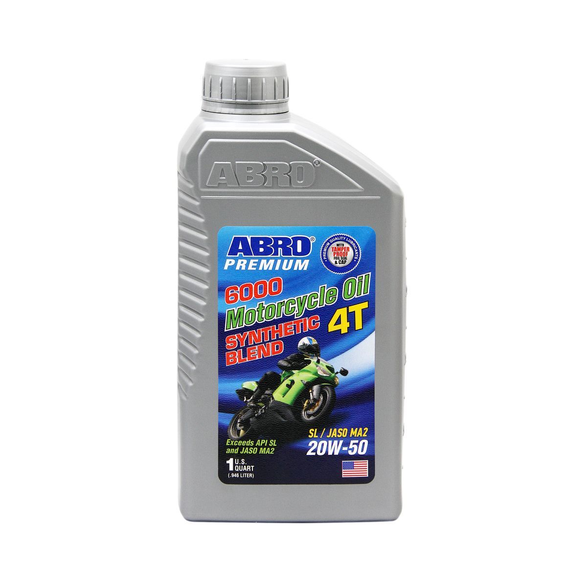 ABRO - Aceite para Moto Semisintético 20W50 SL JASO MA2 1QT