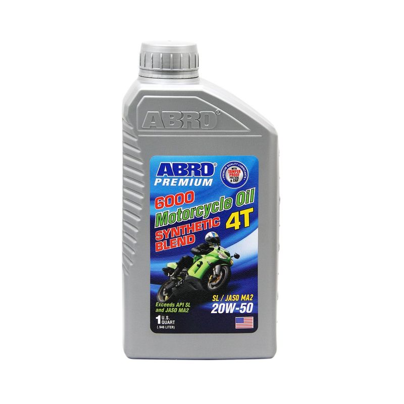 ABRO - Aceite para Moto Semisintético 20W50 SL JASO MA2 1QT