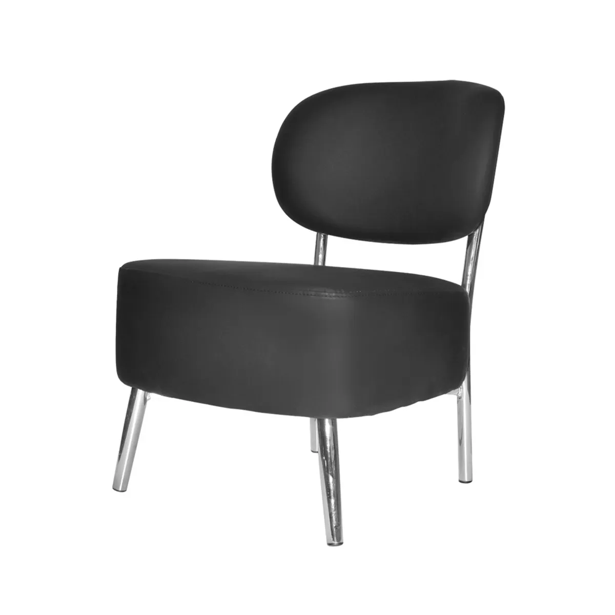 OFIDEAS - Silla Fija Interlocutora Bis Cuero Negro Ofideas