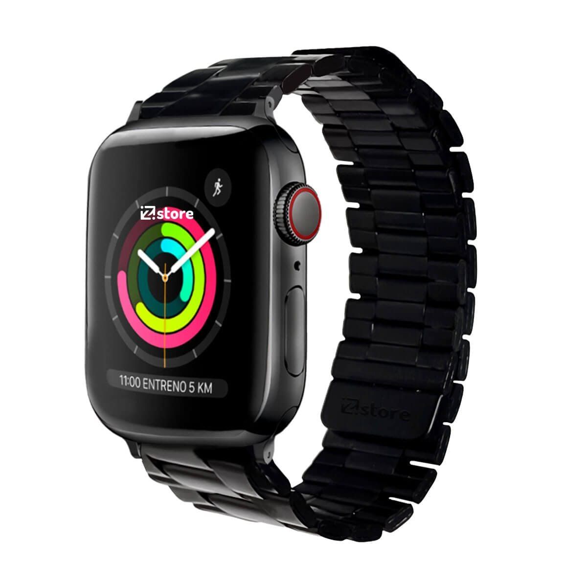 GENERICO - Correa de Metal Para Apple Watch 42-44-45-49mm Serie 1-10 negro