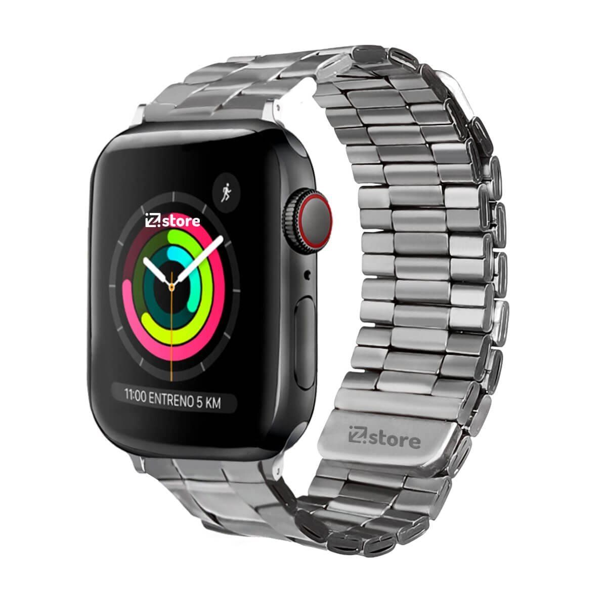 GENERICO - Correa de Metal Para Apple Watch 42-44-45-49mm Serie 1-10 Silver