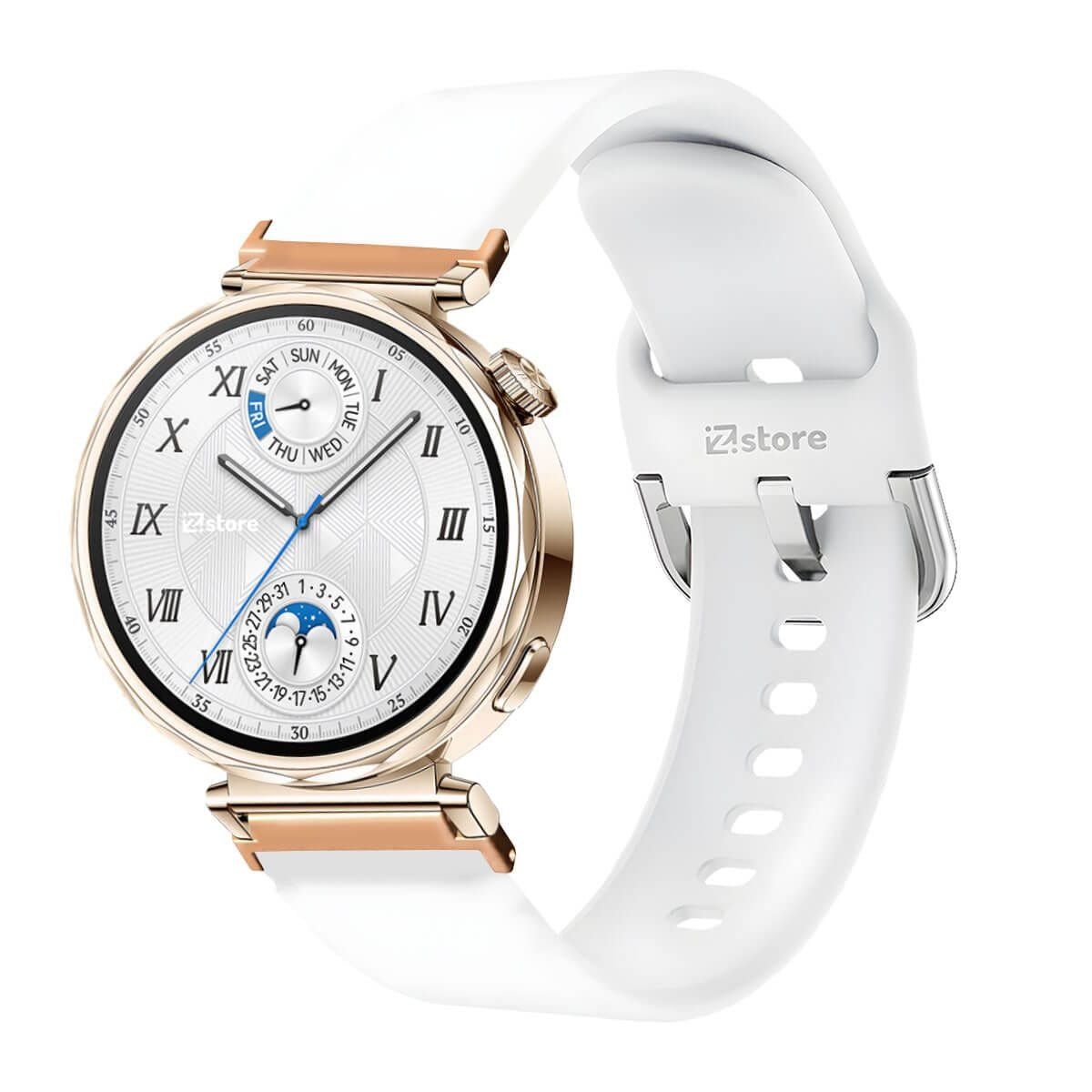 GENERICO - Correa Para Huawei Watch GT5 41mm Gold Rose Blanco