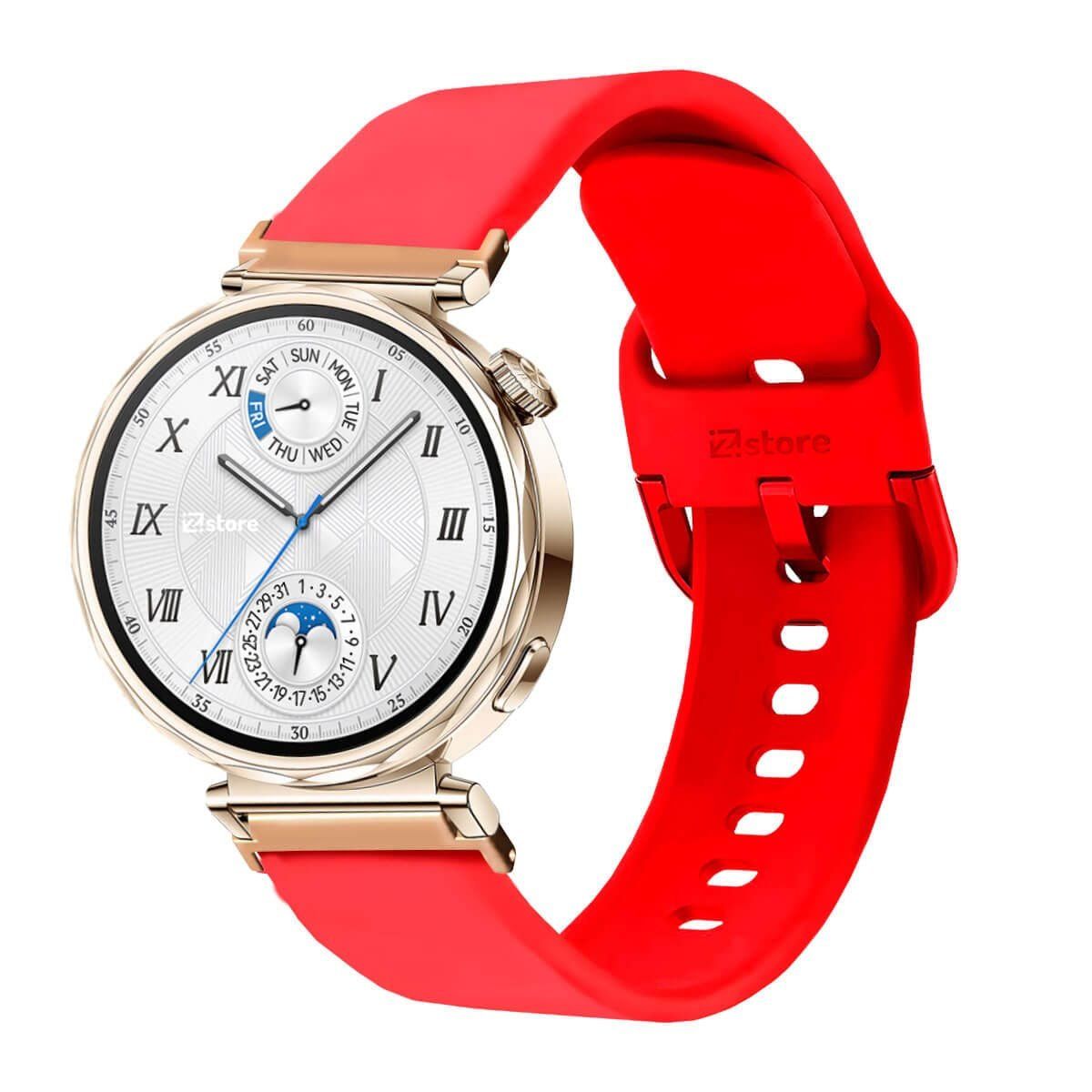 GENERICO - Correa Para Huawei Watch GT5 41mm Gold Rose Rojo
