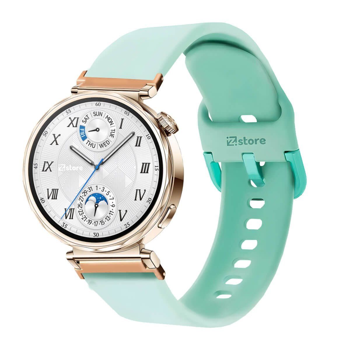 GENERICO - Correa Para Huawei Watch GT5 41mm Gold Rose Verde Esmeralda