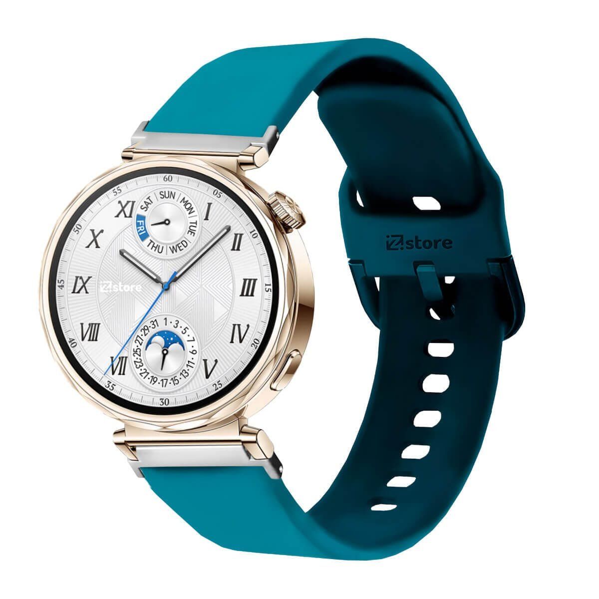 GENERICO - Correa Para Huawei Watch GT5 41mm Silver Azul Turquesa