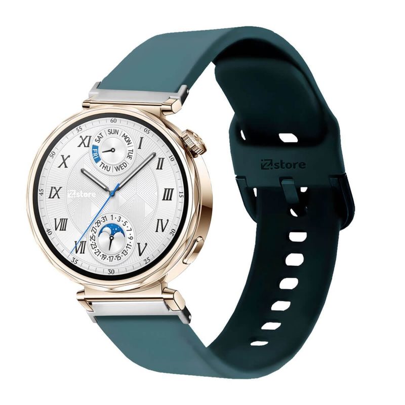 GENERICO - Correa Para Huawei Watch GT5 41mm Silver Verde Oscuro