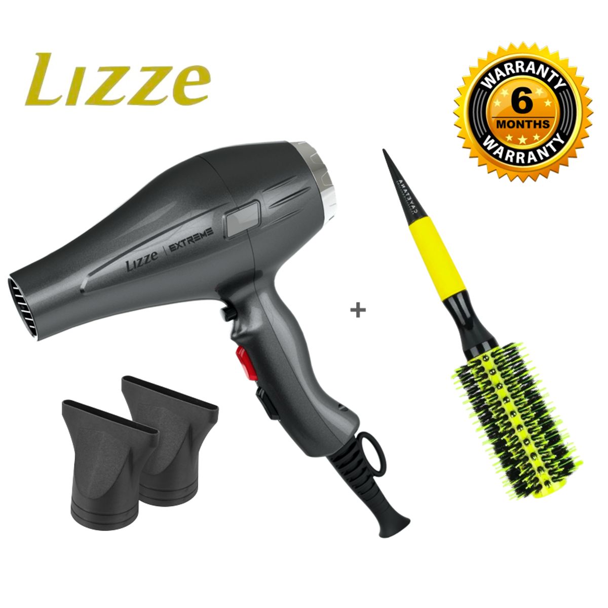 LIZZE - Secadora Profesional Lizze EXTREME + Cepillo de Cerdas Mixtas Cayetana