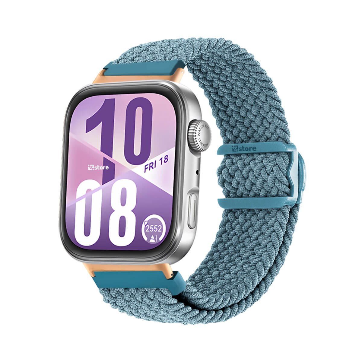 GENERICO - Correa de Nylon Para Huawei Watch Fit 4 Broche PVC Gold Rose Celeste